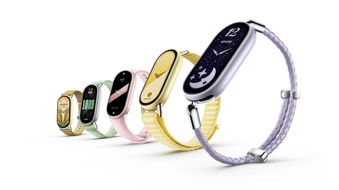 El Xiaomi Smart Band 11 en sus variantes de metal y cerámica. Fuente: Xiaomi