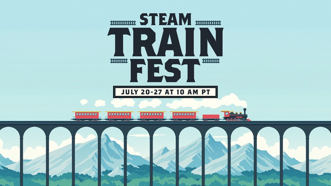 Selección de juegos del Steam Train Fest 2026, con descuentos activos hasta el 27 de julio.