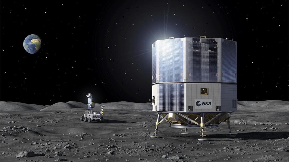Escenario de exploración de la superficie lunar. Ilustración: ESA