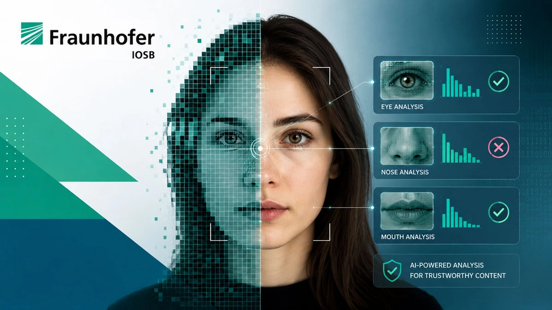 Explicación XAI de una imagen en la que se ha detectado a una persona como falsa. Ilustración: Fraunhofer IOSB