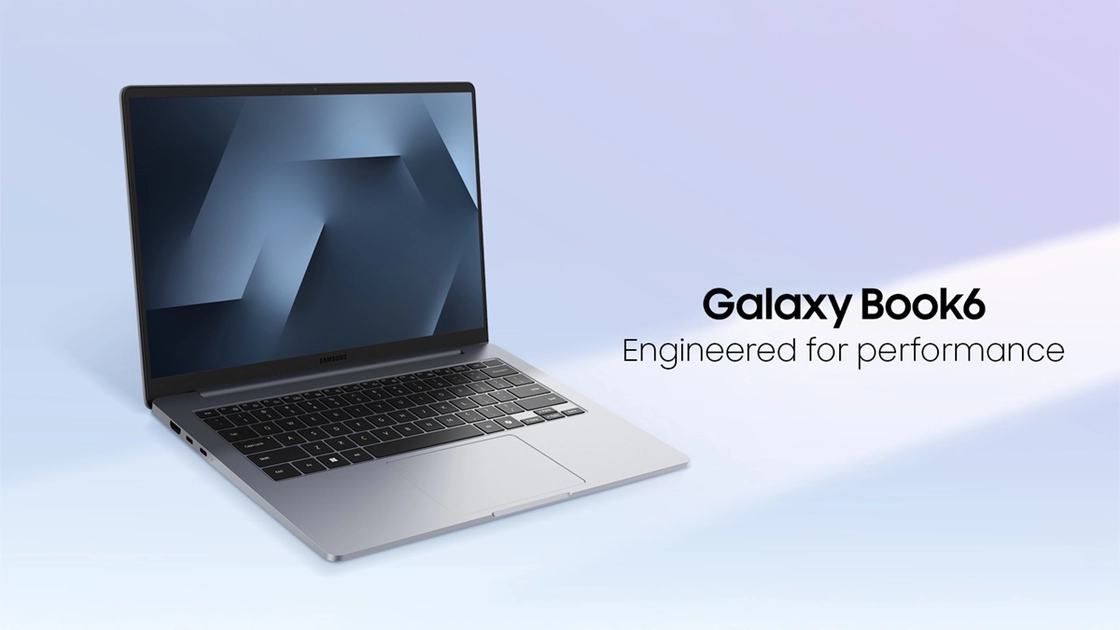 Samsung Galaxy Book 6: pantalla LCD WUXGA de 14 pulgadas con relación de aspecto 16:10 y recubrimiento antirreflejo.