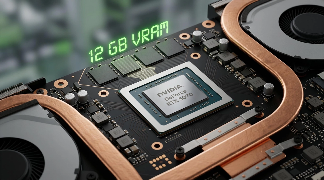 NVIDIA lanza el RTX 5070 Laptop con 12 GB de VRAM: más memoria para gaming sin cambiar el chip
