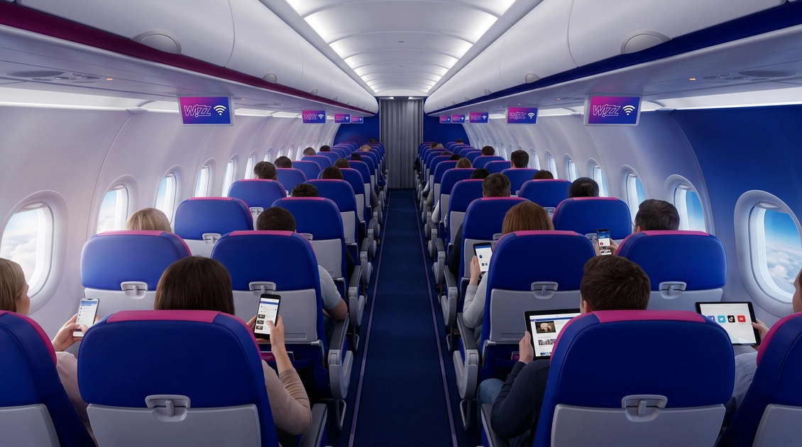 Wizz Air tendrá Starlink en 2027: internet por satélite en una aerolínea ultralow-cost