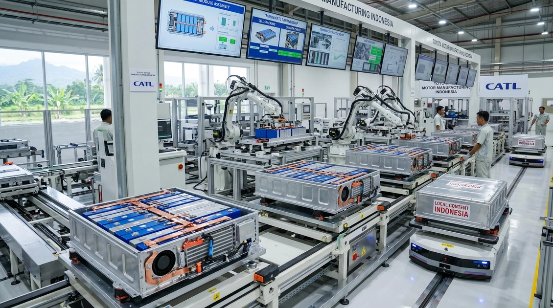 Toyota y CATL construyen un hub de baterías en Indonesia para exportar al mundo