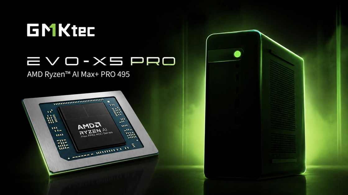 GMKtec EVO-X5 Pro: el primer mini PC con Ryzen AI Max+ PRO 495 y 192 GB de RAM