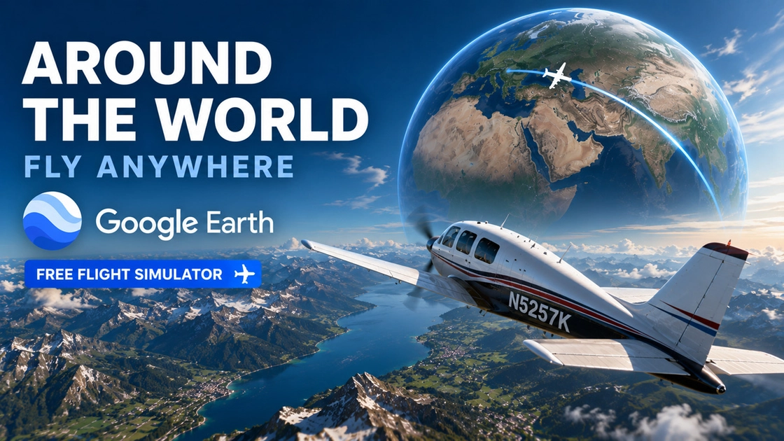 Google Earth estrena simulador de vuelo en el navegador: vuela por el mundo sin instalar nada