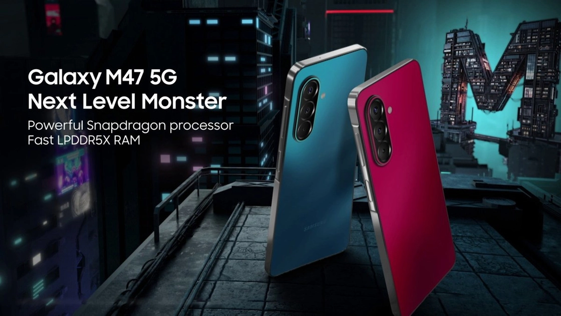 Samsung Galaxy M47 5G — pantalla Super AMOLED de 6,7 pulgadas con 120 Hz y Gorilla Glass Victus+.