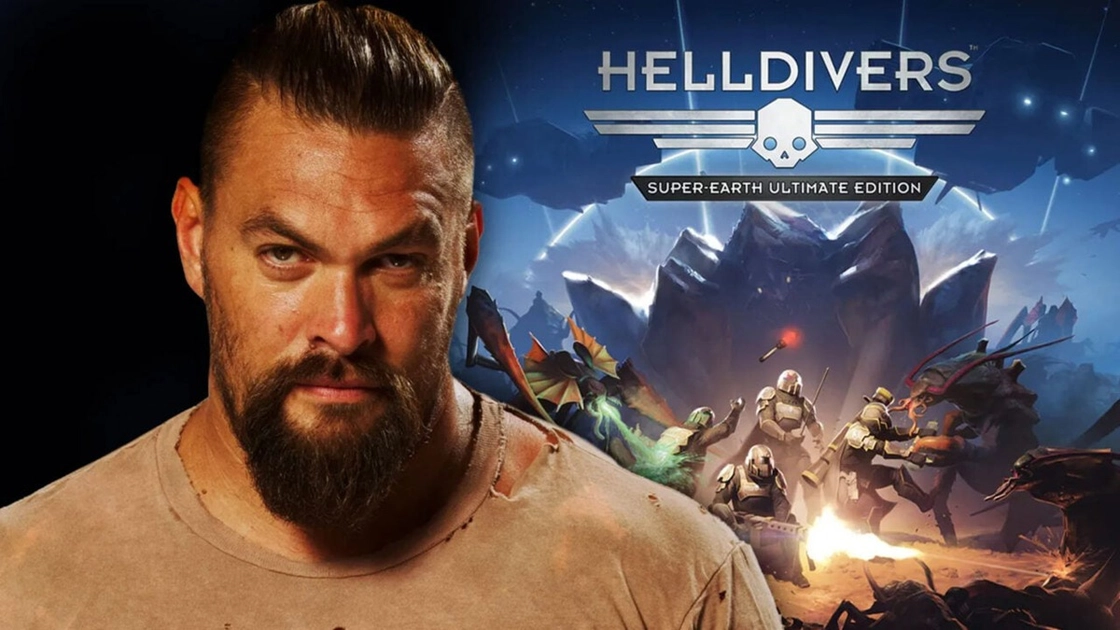Jason Momoa posa contra una obra de arte de Helldivers: nuevas facetas de una personalidad estrella