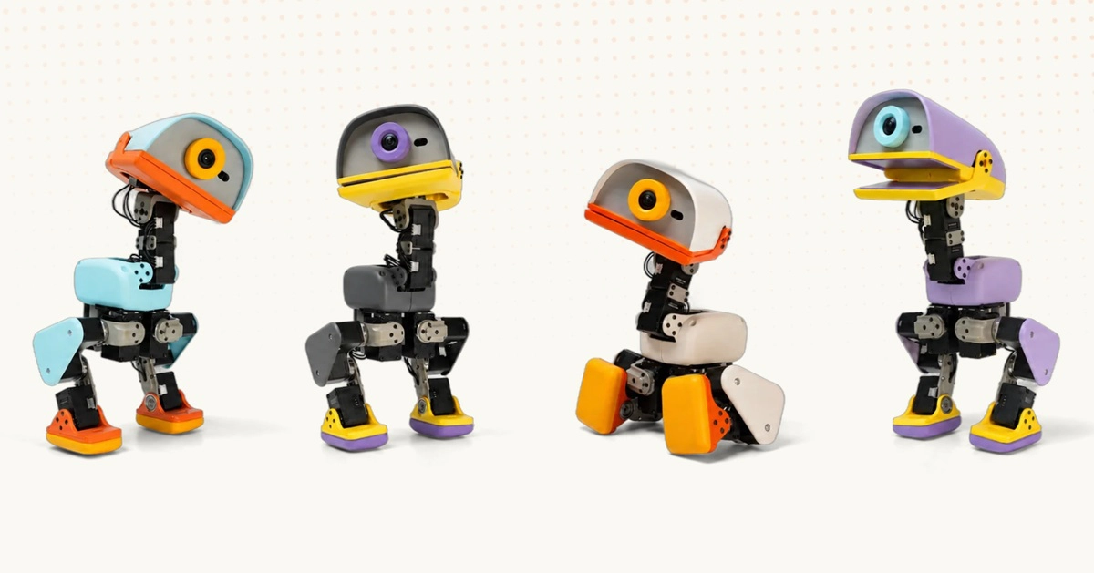 Microduck, el robot bípedo de Hugging Face y Pollen Robotics, mide 25 cm y pesa menos de 800 gramos.