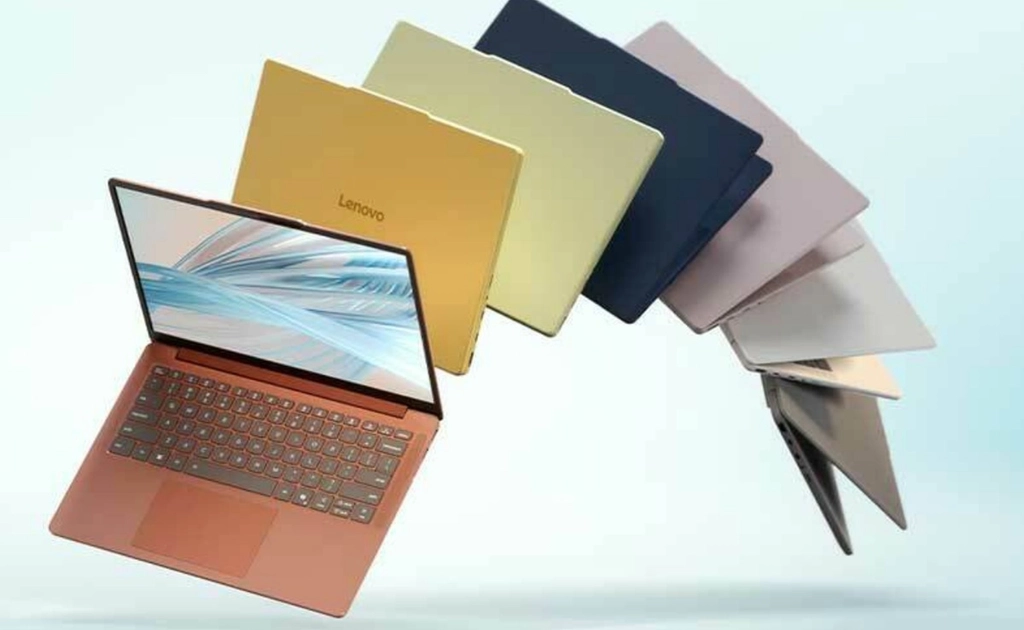 Lenovo IdeaPad Vibe en los siete colores Pantone disponibles, con teclas intercambiables.