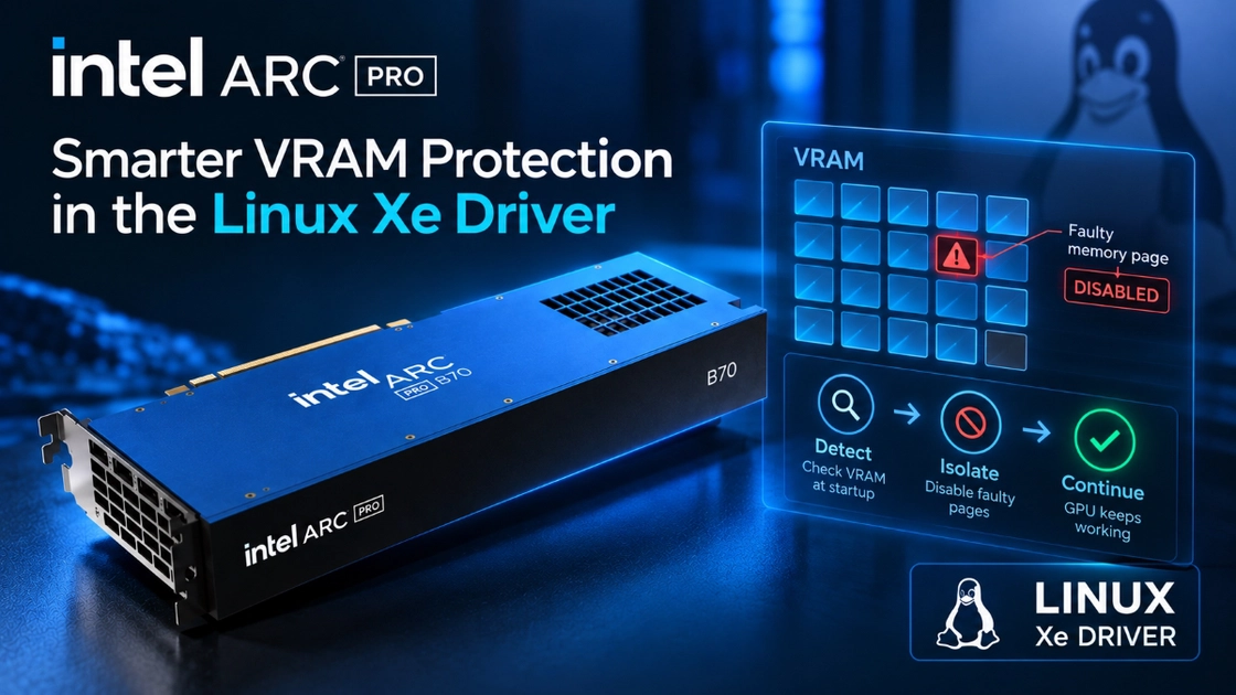 Intel enseña al controlador Xe de Linux a ignorar la memoria de vídeo defectuosa