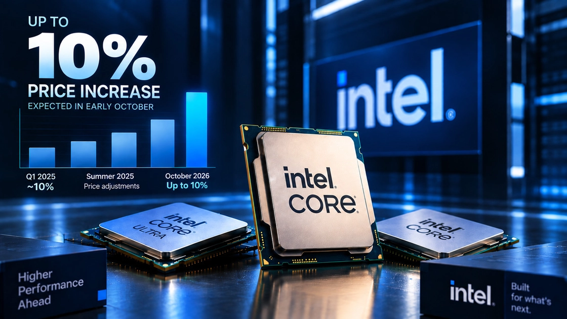 Intel sube sus precios un 10% en octubre: los procesadores Core Ultra vuelven a encarecerse