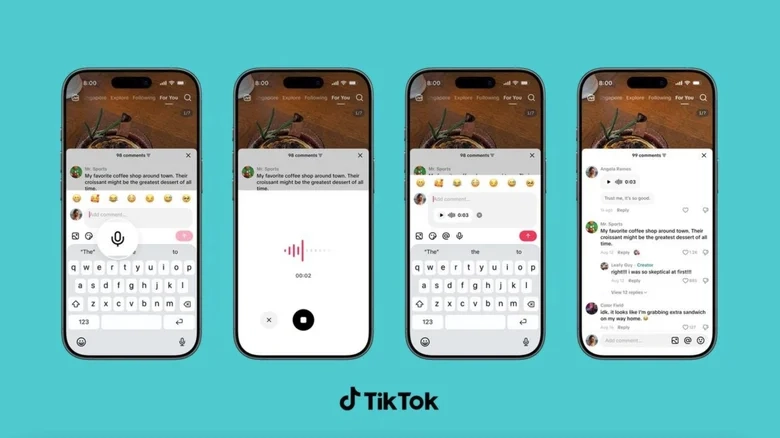 TikTok permite dejar comentarios de voz de hasta 60 segundos bajo cualquier vídeo.