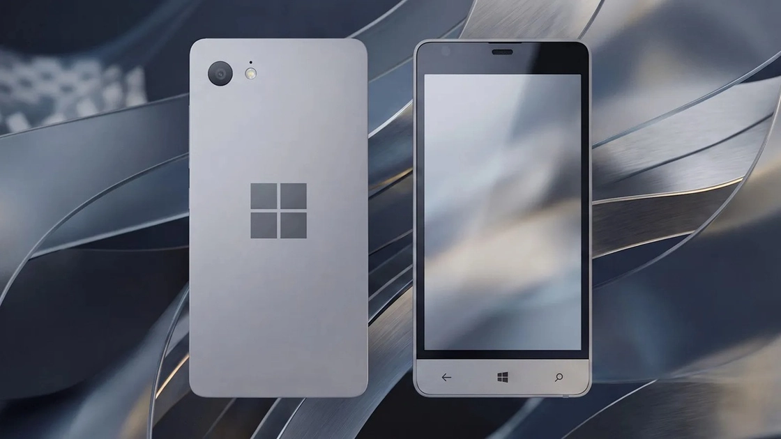 Prototipo de smartphone de Microsoft datado en 2013-2014, con diseño inspirado en las tabletas Surface de la época.