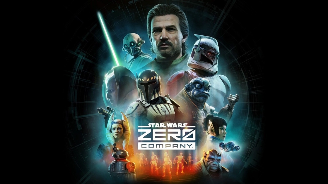 Star Wars Zero Company muestra escuadrones mixtos con jedis, mandalorianos y droides en combate por turnos.
