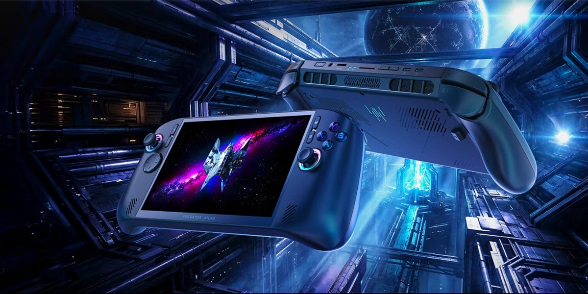 La Predator Atlas 8 con su diseño en negro con iluminación RGB configurable y panel lateral.