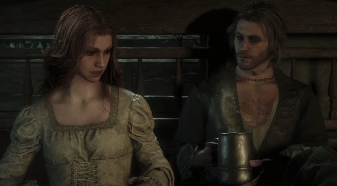 Edward Kenway y Caroline en una de las nuevas escenas del remake. Fuente: IGN