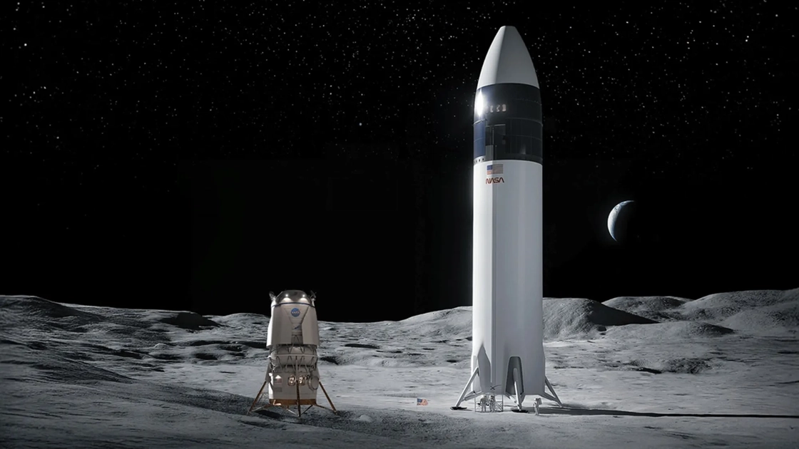Concepto de infraestructura y tecnologías para operar en la superficie lunar. Ilustración: NASA