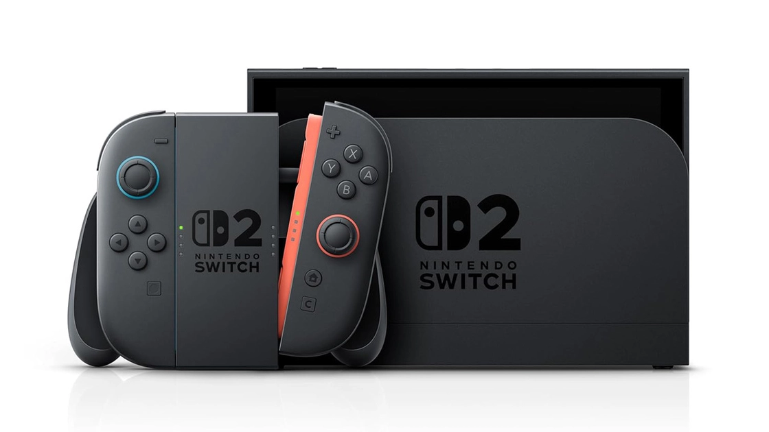 La Nintendo Switch 2 en su base. Ilustración: Nintendo