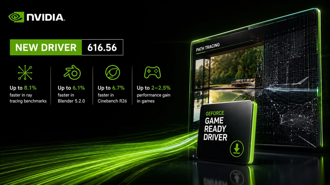 Nvidia GeForce 616.56: grandes ganancias para profesionales, decepción para jugadores