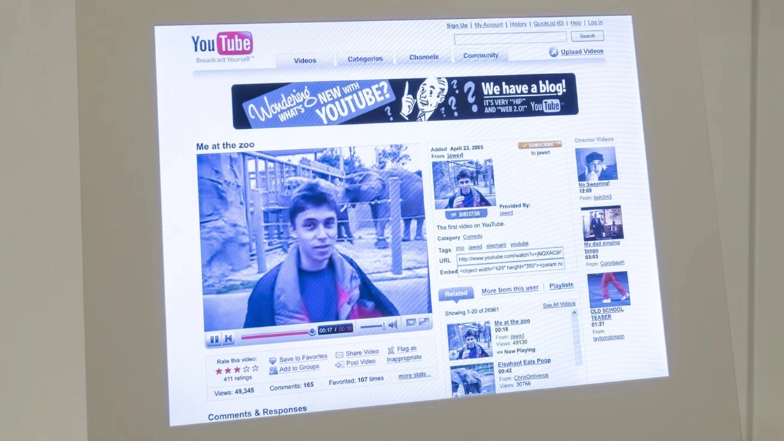 Revolución retro: Video Me at the zoo ahora en V&A