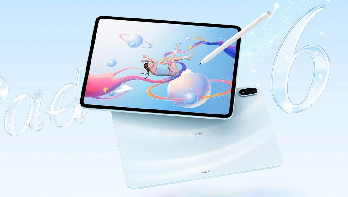 El Oppo Pad 6 en su variante Soft Light Edition, con acabado mate nano-texturizado.