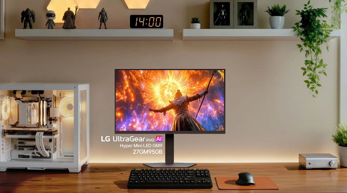 LG UltraGear evo GM9: panel Hyper Mini LED de 27 pulgadas con resolución 5K y 2.304 zonas de atenuación local.