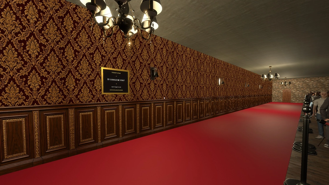 Congratulations On Your Purchase: una alfombra roja pixelada es todo lo que ofrece el juego.