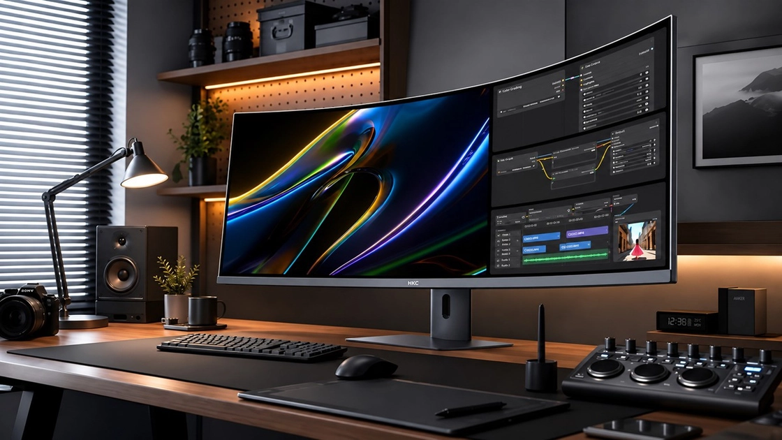 El HKC Tianqi 43H180C combina panel Mini LED con una proporción 24:9 inédita en monitores de 43,8 pulgadas.