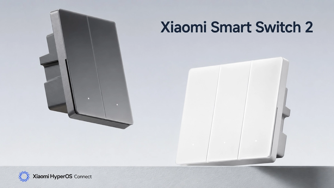 El cuerpo del Xiaomi Smart Switch 2 es de policarbonato ignífugo V-0 con panel de cristal acrílico.