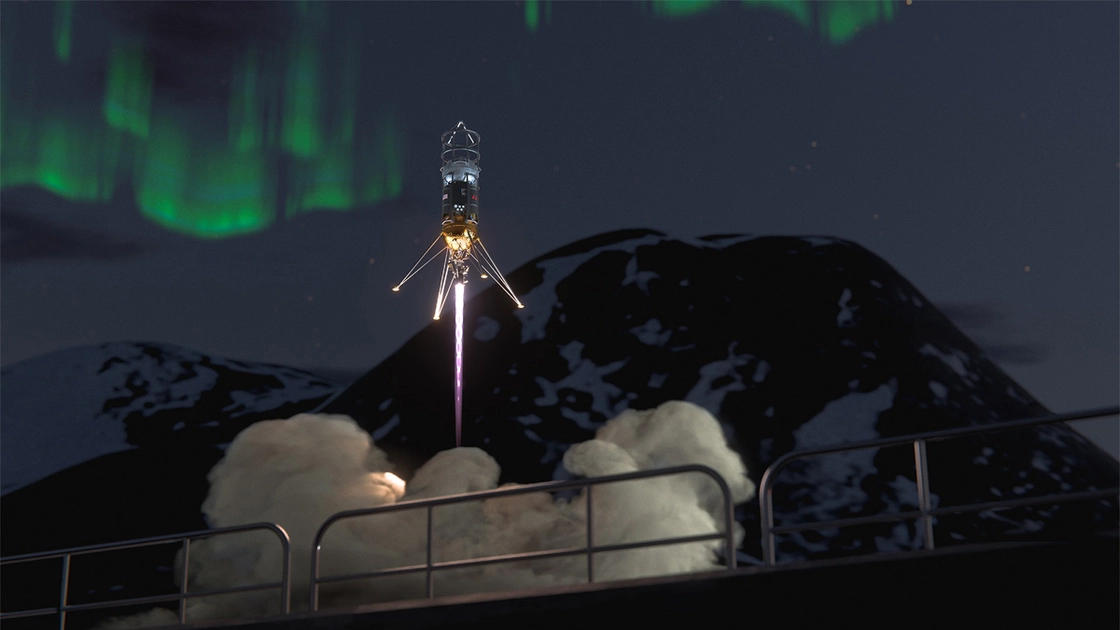 Vista de la plataforma de lanzamiento del cosmódromo de Andøya (Andøya Spaceport).