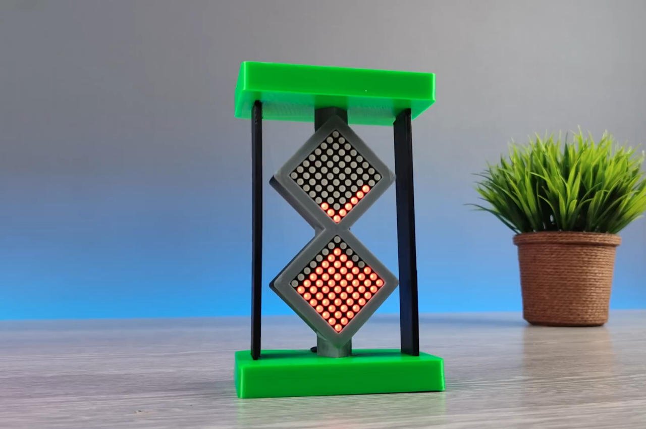 Este reloj de arena digital de bricolaje brinda una sensación retro sin la arena desordenada