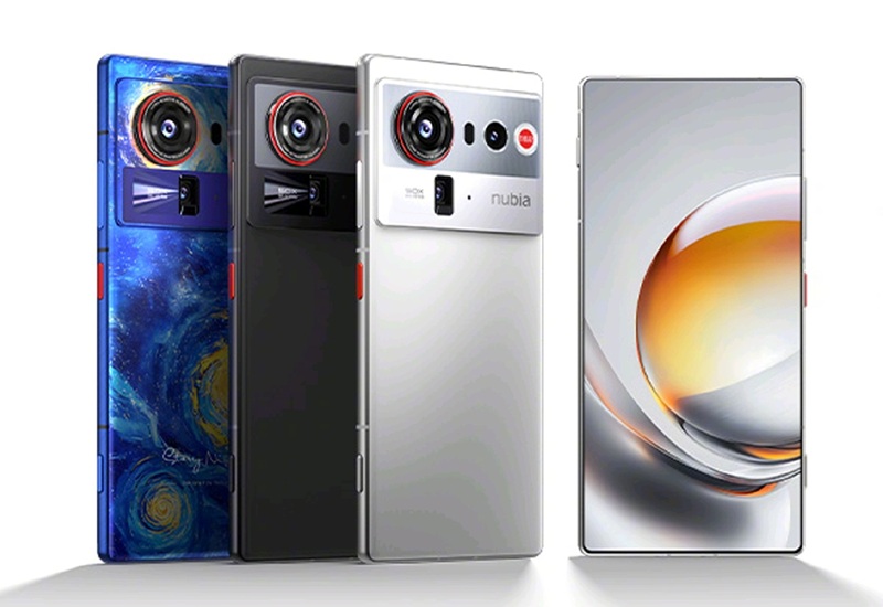 Imagen del panel trasero del Nubia Z80 Ultra imitando la pintura 'Noche estrellada'