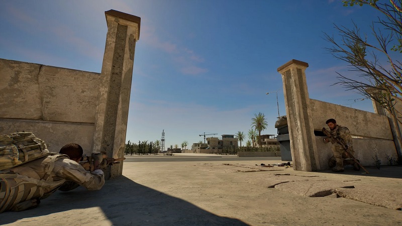 Eres un francotirador en Center Mass: Calles de Ramadi. Eres un francotirador en Center Mass: Calles de Ramadi.