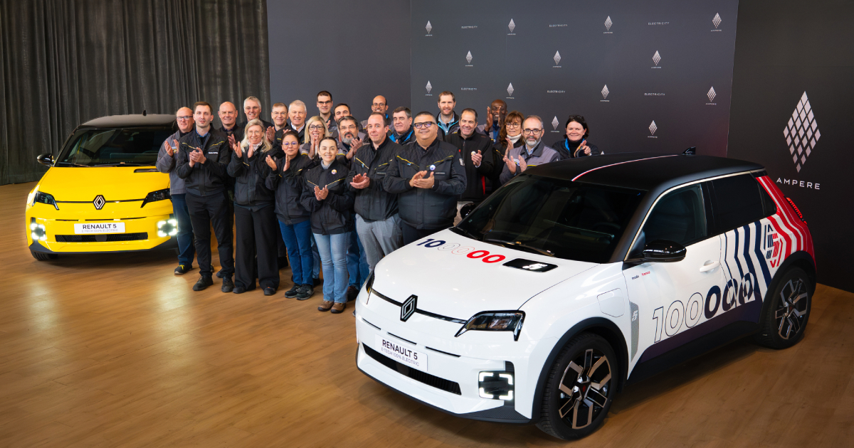 100,000 vehículos Renault 5 E-Tech Eléctricos producidos en Douai - Variante 2