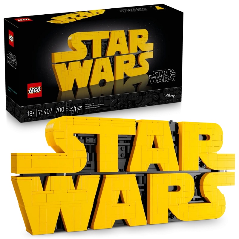 Constructor de logo de Star Wars construido con ladrillos de Lego Constructor de logo de Star Wars construido con ladrillos de Lego