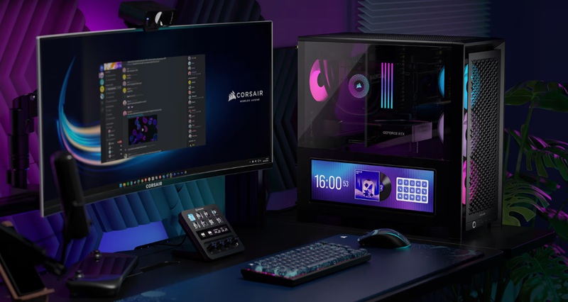 Corsair Frame 4000D LCD RS ARGB con Pantalla Xeneon Edge