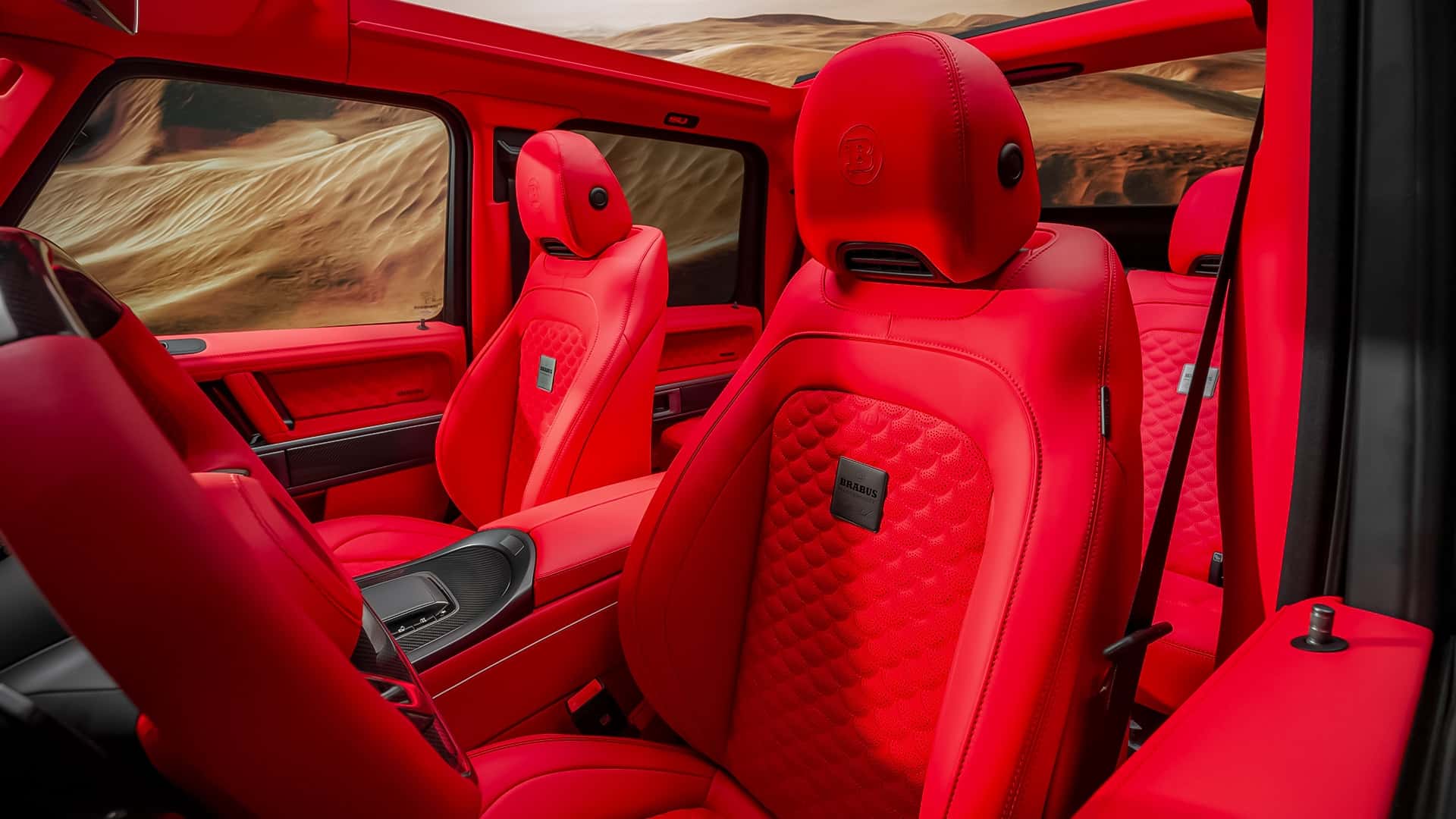 Interior trasero del Brabus XL 800 Cabrio