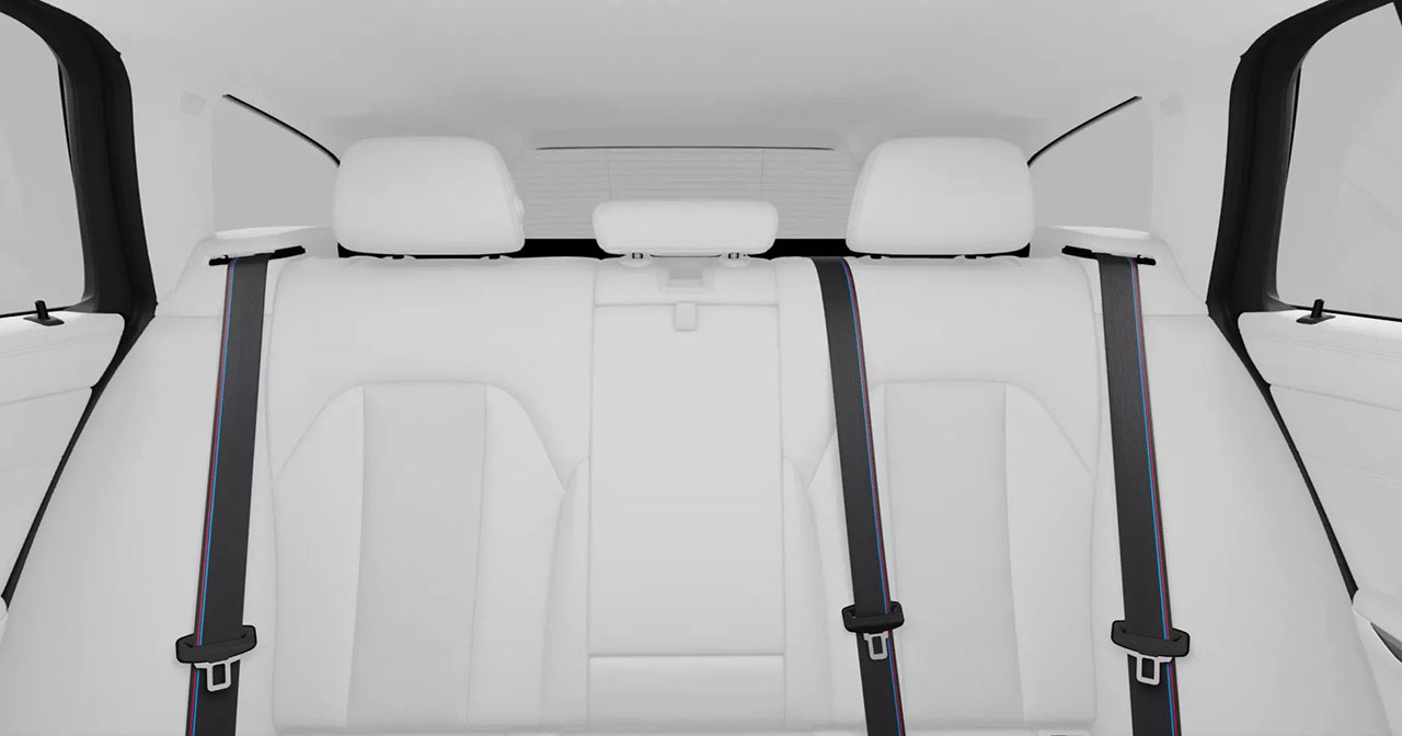 Detalles del interior blanco del BMW M3 Touring Detalles del interior blanco del BMW M3 Touring