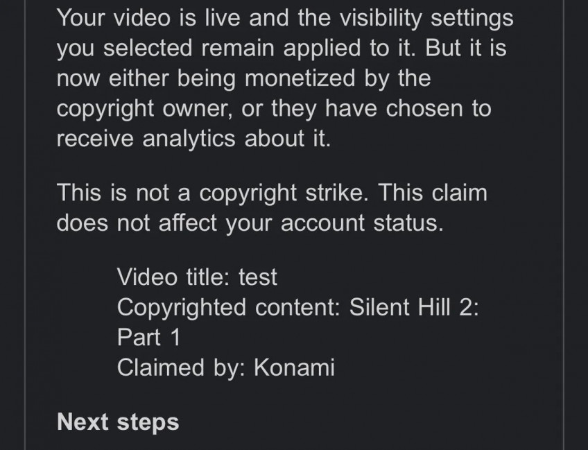 ¿Konami se chivó? Un bloguero consiguió que su streamer fuera bloqueado por los japoneses por "infringir los derechos de autor de Silent Hill 2: Parte 1".-2 ¿Konami se chivó? Un bloguero consiguió que su streamer fuera bloqueado por los japoneses por "infringir los derechos de autor de Silent Hill 2: Parte 1".-2