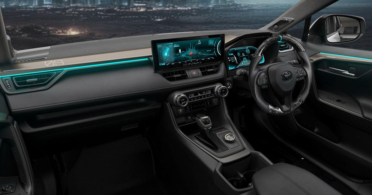 Teaser imagen del interior del Toyota RAV4 Dark Side Perfomance