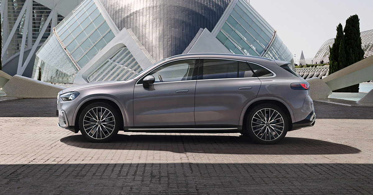 Vista trasera del Mercedes-Benz GLC EQ Technology