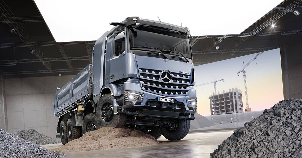 Mercedes-Benz eArocs 400 en la feria bauma Mercedes-Benz eArocs 400 en la feria bauma