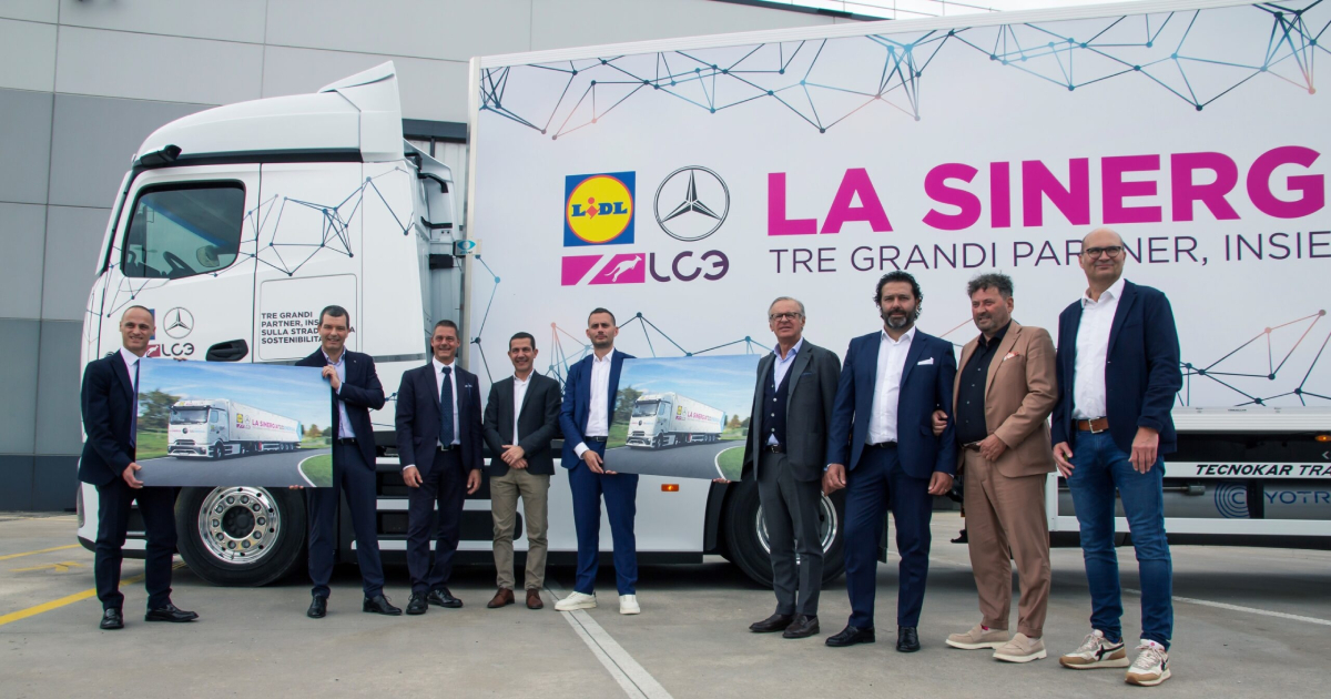 Lidl Italia es la primera empresa en Italia con un Mercedes-Benz eActros 600 totalmente eléctrico