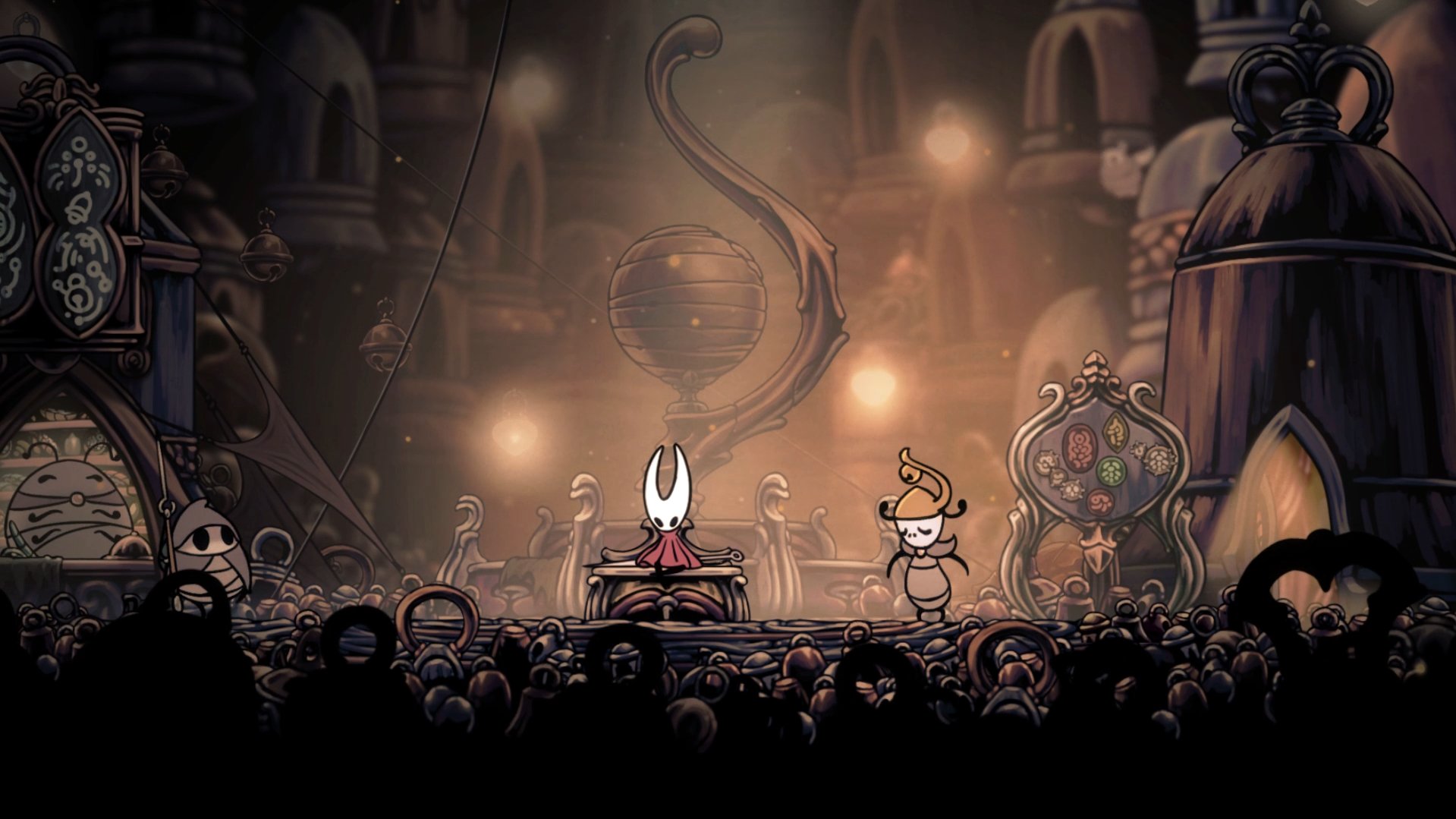 Captura de pantalla de Hollow Knight: Silksong, que muestra sombras detalladas Captura de pantalla de Hollow Knight: Silksong, que muestra sombras detalladas