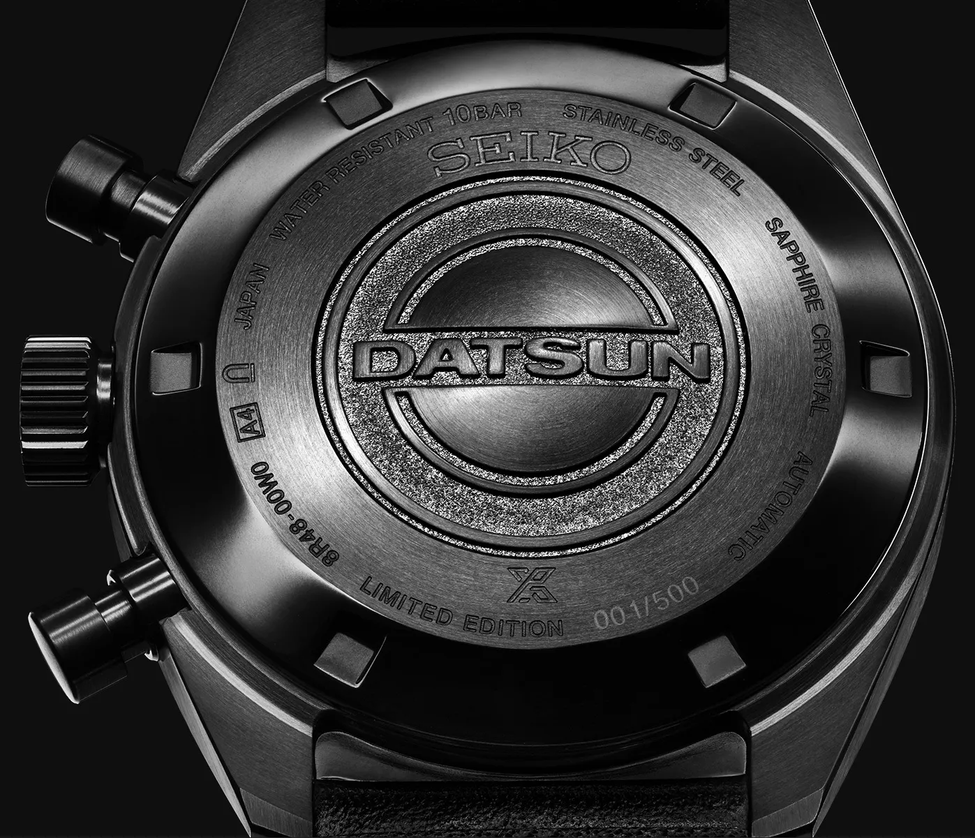 Parte trasera del reloj Seiko Prospex Speedtimer SRQ057