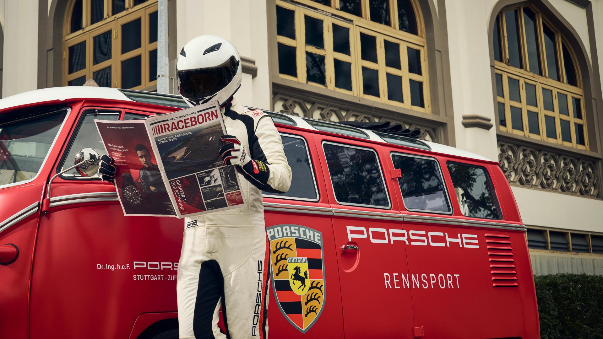 Parte delantera del Porsche Experience Center en Singapur