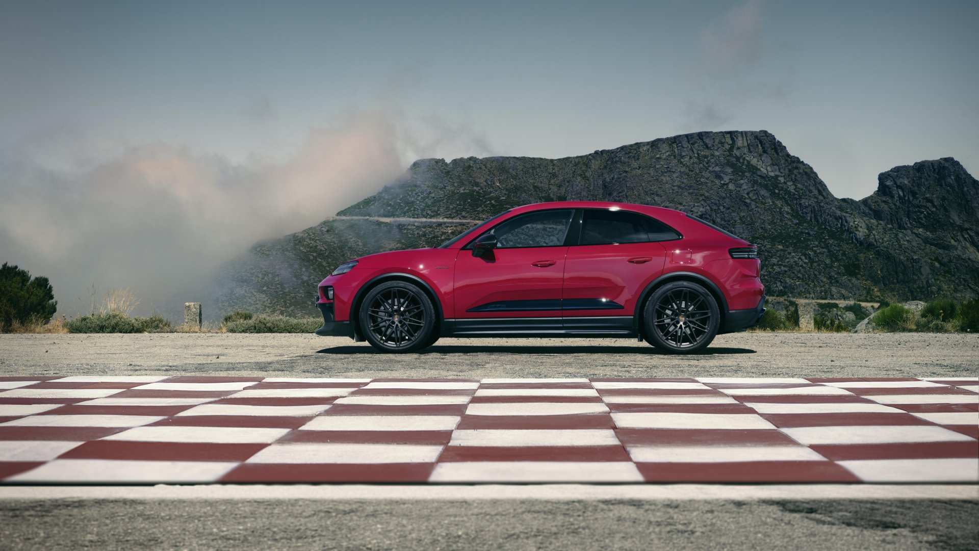 Vista trasera del Porsche Macan GTS Vista trasera del Porsche Macan GTS