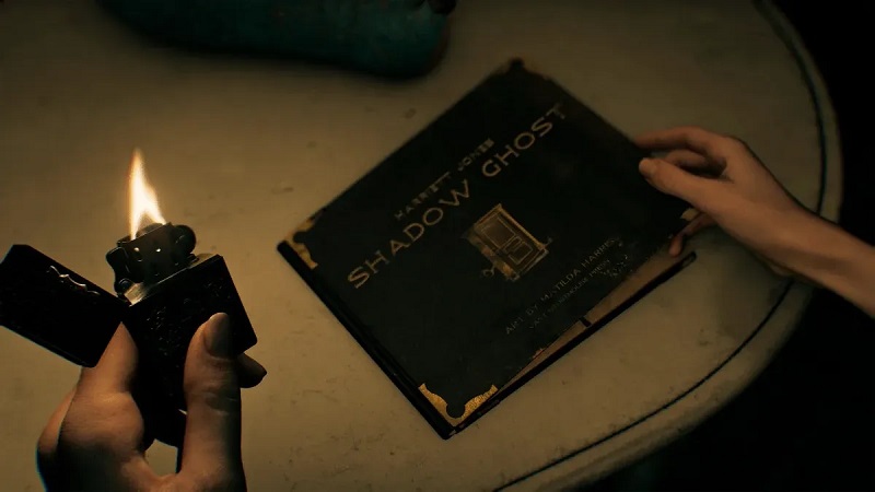 Interior aterrador de una casa abandonada en Resident Evil 9