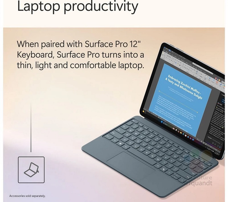 Tableta Surface Pro 12 con teclado Tableta Surface Pro 12 con teclado